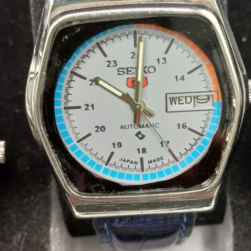 103 - Collection of Six Watches in storage case.  All watches are stainless steel cases and four have stai... 