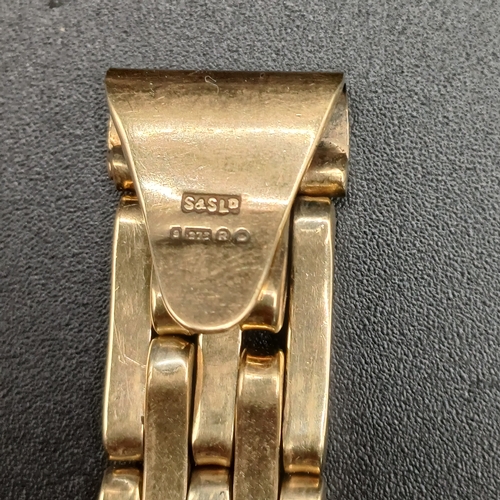 105 - Vintage Omega Automatic 9 carat gold watch (case and strap) circa 1950's in good working order and i... 