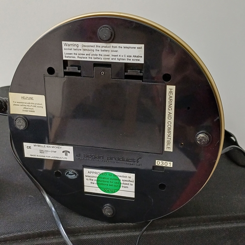 106 - Mickey Mouse Character Phone by Mybelle still boxed and unused.  We have tested this on a landline a... 