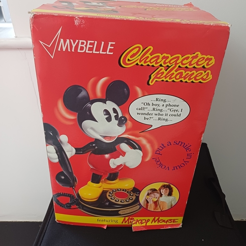 106 - Mickey Mouse Character Phone by Mybelle still boxed and unused.  We have tested this on a landline a... 
