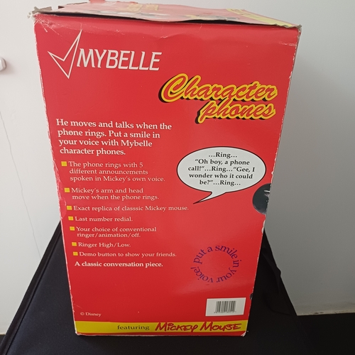 106 - Mickey Mouse Character Phone by Mybelle still boxed and unused.  We have tested this on a landline a... 