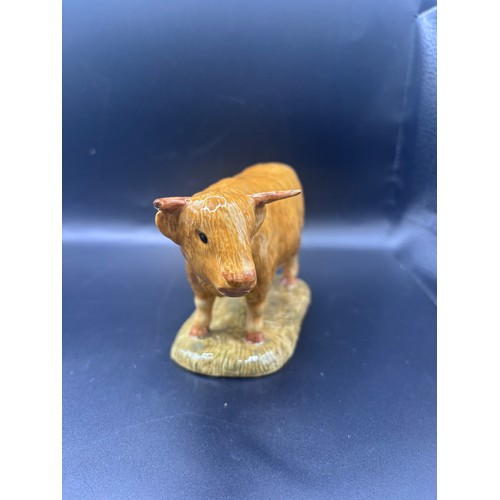 121 - Quail ceramic highland cow 2010