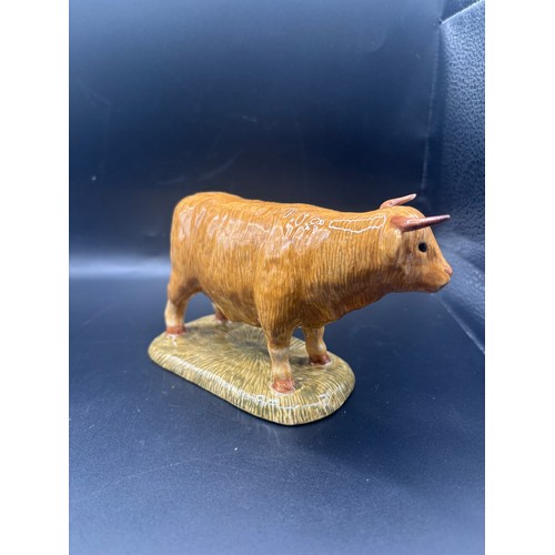 121 - Quail ceramic highland cow 2010