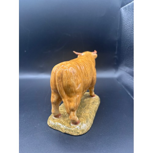 121 - Quail ceramic highland cow 2010
