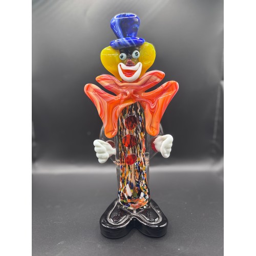 71 - Vintage Murano Art Deco Glass Clown. 28cm tall. 
Excellent condition