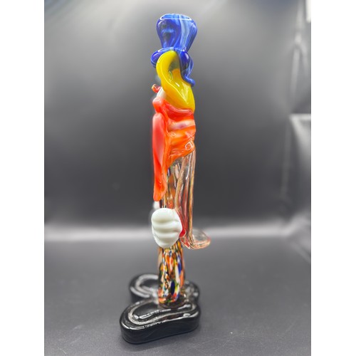 71 - Vintage Murano Art Deco Glass Clown. 28cm tall. 
Excellent condition