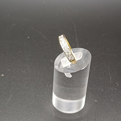 22 - Diamond Half Eternity Ring in 18 carat yellow gold.
- size M / N :weight 4.1g