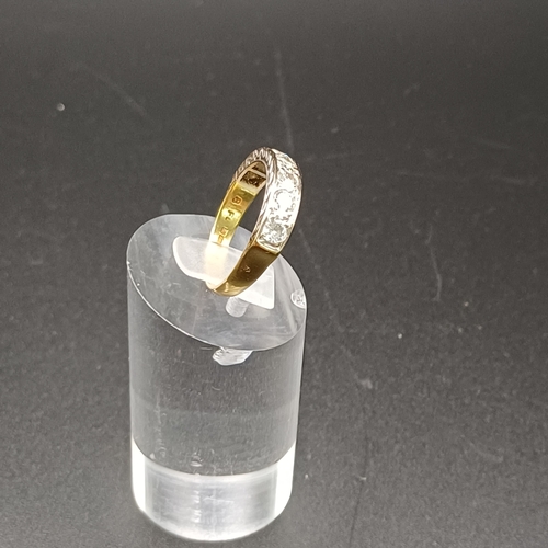 22 - Diamond Half Eternity Ring in 18 carat yellow gold.
- size M / N :weight 4.1g