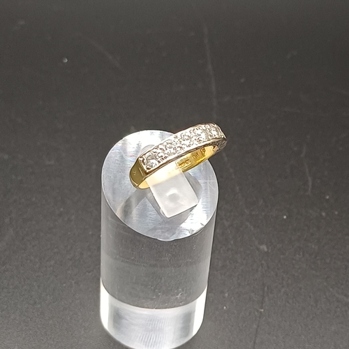 22 - Diamond Half Eternity Ring in 18 carat yellow gold.
- size M / N :weight 4.1g