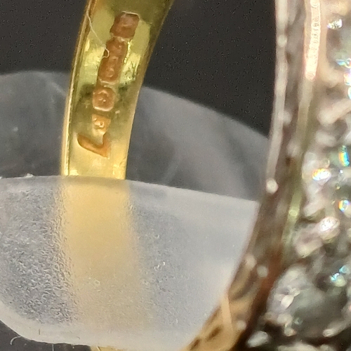 22 - Diamond Half Eternity Ring in 18 carat yellow gold.
- size M / N :weight 4.1g