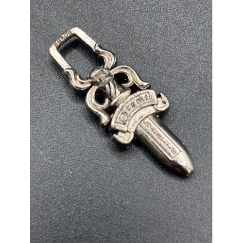 23 - Chrome heart dagger pendant. This is a very sort after piece for any chrome heart lover. In excellen... 