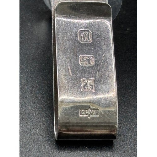 25 - Vintage silver money clip featuring the Jaguar car brands signiture 'Leaper' logo and name. 
Sterlin... 