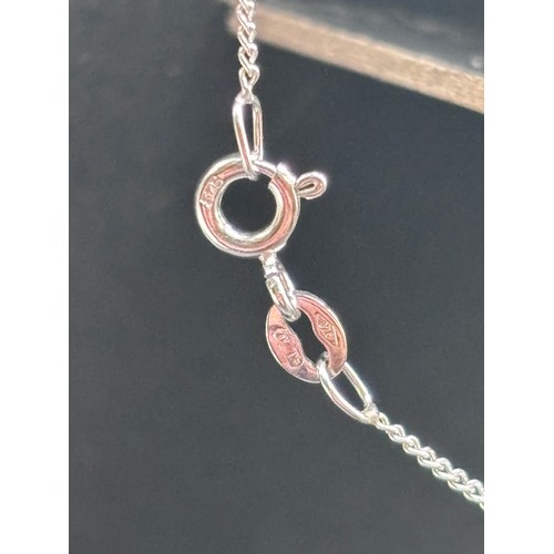 29 - White 9ct gold necklace and ruby pendant.
Weight 2.5g