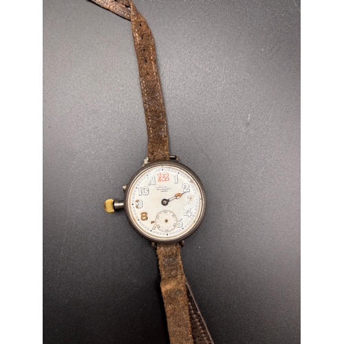 51B - This item is a vintage Borgel trench watch, a type of wristwatch that gained popularity among office... 