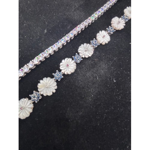 52A - Two stunning sterling silver 925 bracelets. beautiful and delicate.