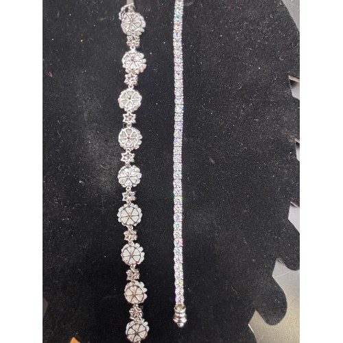 52A - Two stunning sterling silver 925 bracelets. beautiful and delicate.