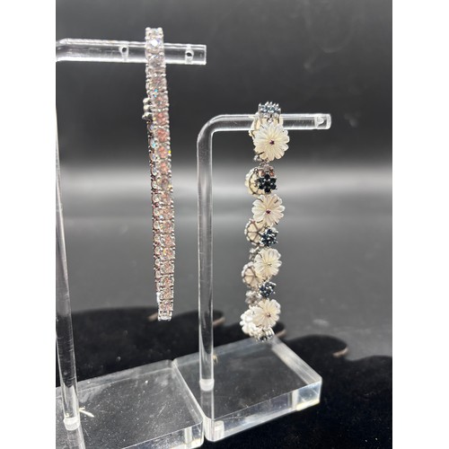 52A - Two stunning sterling silver 925 bracelets. beautiful and delicate.