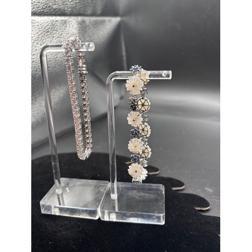 52A - Two stunning sterling silver 925 bracelets. beautiful and delicate.