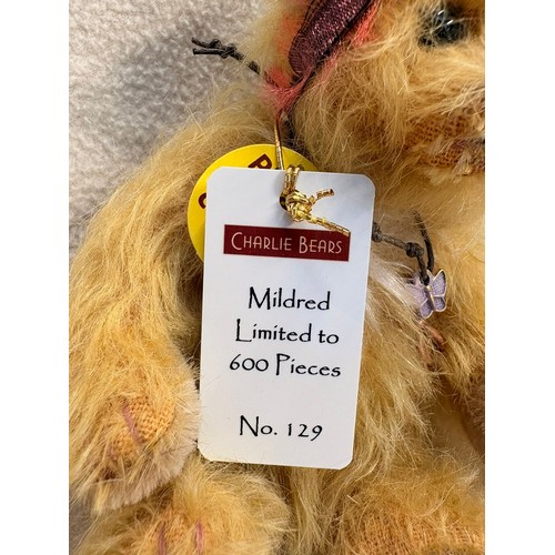 130 - Mildred Charlie Bear number 129 of 600