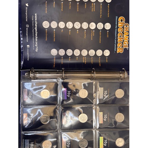49A - Wonderful A-Z collection of 10p coins in display folder including the alaphabet A-Z collevtor coin. ... 