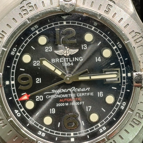 19A - Breitling Superocean Steelfish A17390 44mm with blue dial and a stainless steel case and bracelet.  ... 