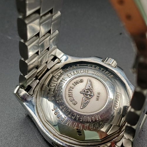 19A - Breitling Superocean Steelfish A17390 44mm with blue dial and a stainless steel case and bracelet.  ... 