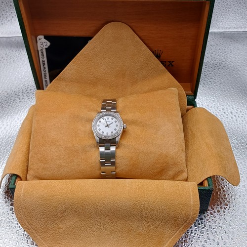 20A - Ladies Rolex Oyster Perpetual 76030 Diamond Bezel in stainless steel case and strap.  In working ord... 