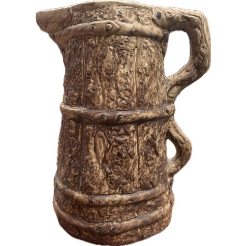 160 - Vintage Moira Pottery stoneware jug from the Hillstonia line.Known for its rustic bark like texture.