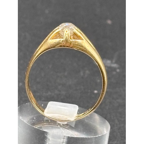 1A - 18ct yellow gold diamond signet ring. weighs in at 6grams.