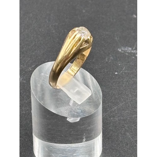 1A - 18ct yellow gold diamond signet ring. weighs in at 6grams.