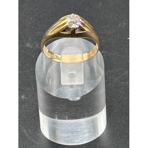 1A - 18ct yellow gold diamond signet ring. weighs in at 6grams.