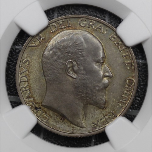 123 - 1902 Matt Proof Shilling, Edward VII. NGC graded PF64 MATTE and formerly of the Gemini Collection. A... 