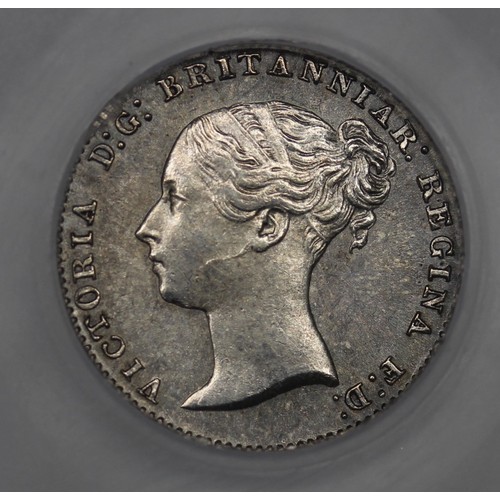 94 - 1851 Groat, Victoria. Graded CGS82 and the single finest recorded on the CGS population report. Very... 