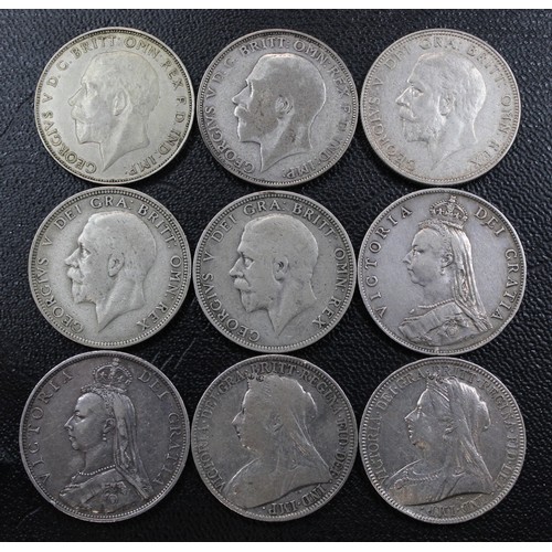 223 - Mixed UK florins (1887-1932) including 1887 (plugged ex-edge mount), 1888, 1898, 1899, 1922, 1924, 1... 