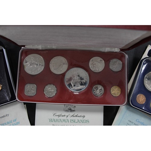 290 - World Silver & Proof Sets (4) including First National Coinage of Barbados 1973, Bahama Islands ... 