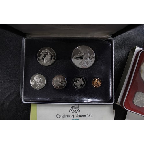 290 - World Silver & Proof Sets (4) including First National Coinage of Barbados 1973, Bahama Islands ... 