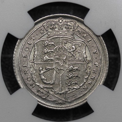 99 - 1817 Sixpence, George III. Graded NGS MS63 and presented in a Stuart Kennedy Collection holder. A br... 