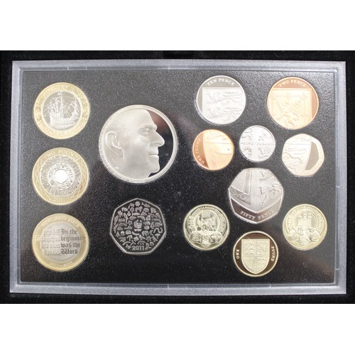 156 - 2011 Royal Mint 14-coin proof set including Mary Rose £2 and Prince Philip 90th Birthday commemorati... 