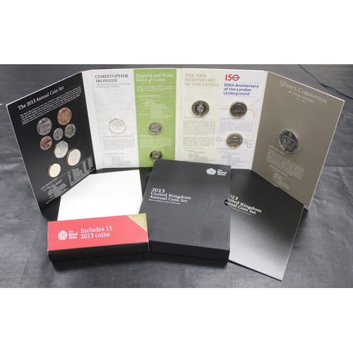 172 - 2013 BUNC Royal Mint 15-coin Annual set including underground £2 set and Coronation 60th Anniversary... 