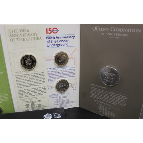 172 - 2013 BUNC Royal Mint 15-coin Annual set including underground £2 set and Coronation 60th Anniversary... 