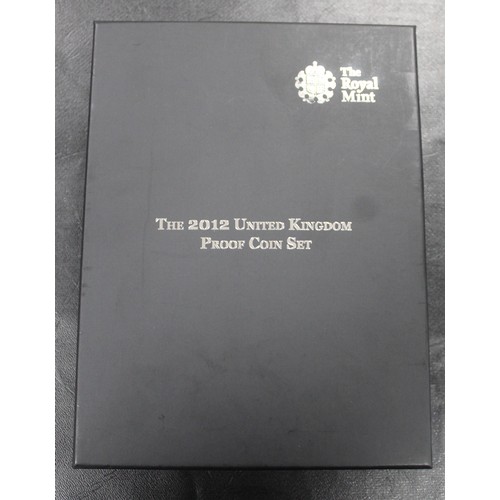 157 - 2012 Royal Mint 10-coin proof set including Queen Elizabeth II Diamond Jubilee £5 coin.