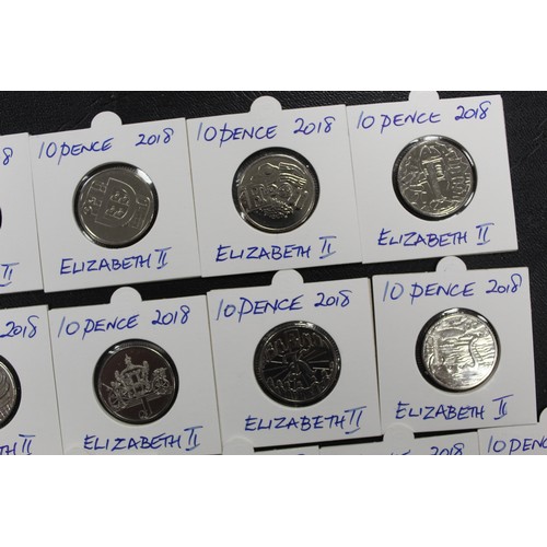 208 - 2018 A to Z 10p collection. All good condition circulated examples individually labelled in lighthou... 