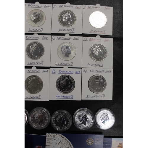 120 - A superb silver Britannia date run from 1998 to 2019 with 28 coins including varieties. Comprising 1... 