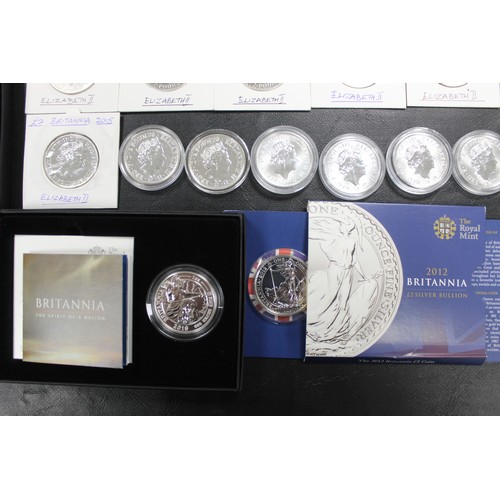 120 - A superb silver Britannia date run from 1998 to 2019 with 28 coins including varieties. Comprising 1... 