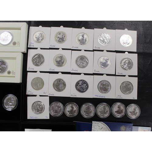 120 - A superb silver Britannia date run from 1998 to 2019 with 28 coins including varieties. Comprising 1... 