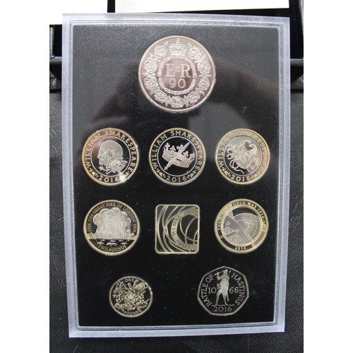 162 - 2016 Royal Mint 16-coin proof set including Shakespeare £2 set and Great Fire of London £... 