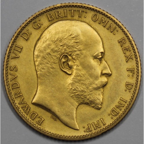 74 - 1902 Matte Proof Sovereign. Good example with a few light hair lines. aUNC or better.