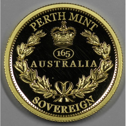 100 - Australia 2020 proof piedfort sovereign of $50 commemorating 165 years of the sovereign being minted... 