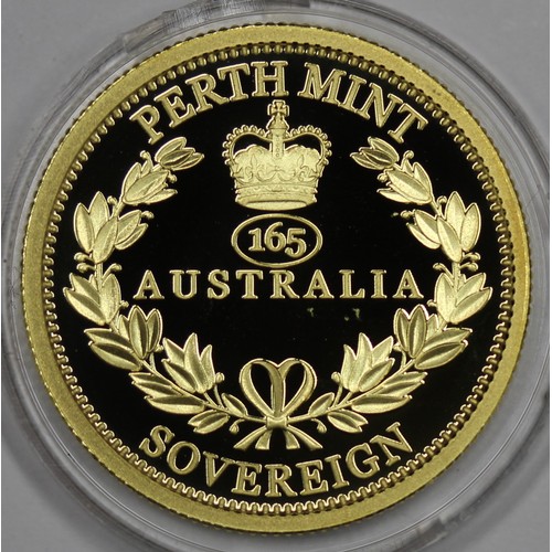 99 - Australia 2020 proof sovereign of $25 commemorating 165 years of the sovereign being minted in Austr... 