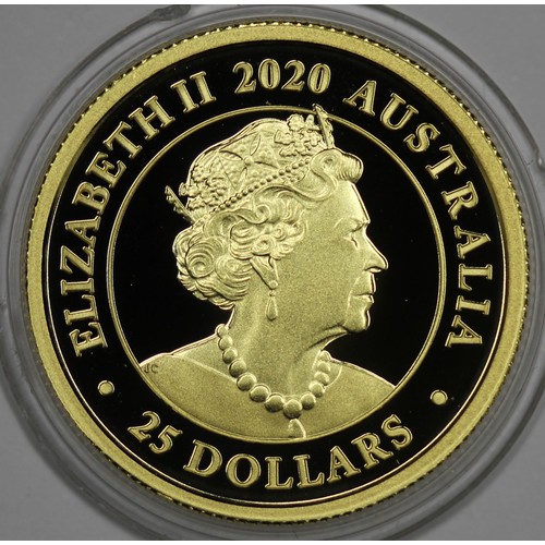 99 - Australia 2020 proof sovereign of $25 commemorating 165 years of the sovereign being minted in Austr... 